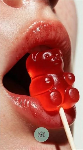 ASMR Woman Eating Gummy Bear Candy | Chewy Mouth Sounds for Relaxation