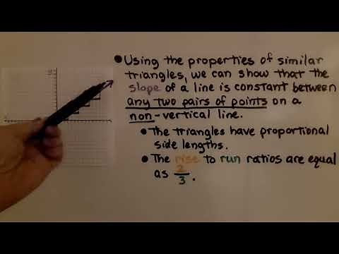 8th Grade Math 11.3e, Going Further, Using Similar Triangles to Prove a Constant Slope