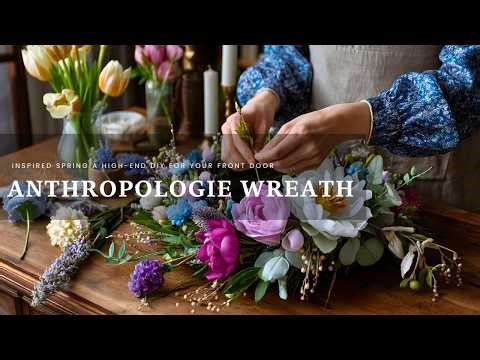 Anthropologie Inspired Spring Wreath: A High-End DIY for Your Front Door