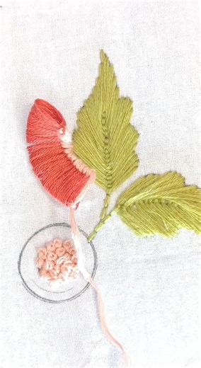 Beaded Hand Embroidery Flower Design | Stitching Garden