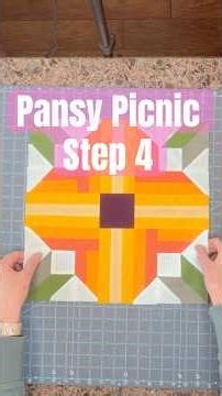 Pansy Picnic Quilt Step 4
