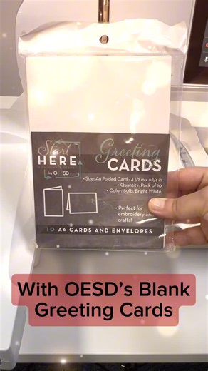 BERNINA Australia on Instagram: "✨ Create something beautiful this Christmas ✨⁠ ⁠ OESD's Blank Greeting Cards (with matching envelopes!) are perfect for personalising invitations, greeting cards, thank-you notes and more.⁠ Specially selected for embroidery machines, they stitch smoothly and look professionally finished every time. 🧵💌⁠ ⁠ A7 Pack of 10 - available from your local BERNINA Store."