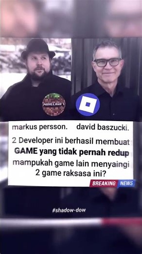 2 DEVELOPER DARI 2 GAME YANG TIDAK PERNAH REDUP😎 #ANGGAGAMERS #MINECRAFT #roblox #davidbaszucki