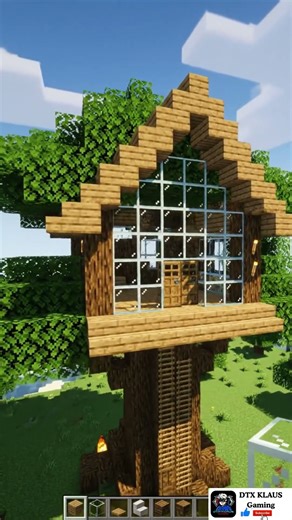 Minecraft : build Tree House in Minecraft 🌲🏚️#minecraft #shorts #shortvideo