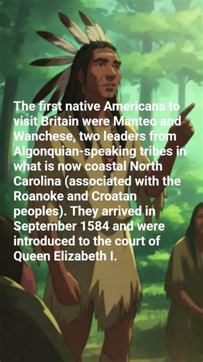 The first native Americans to visit Britain. #history