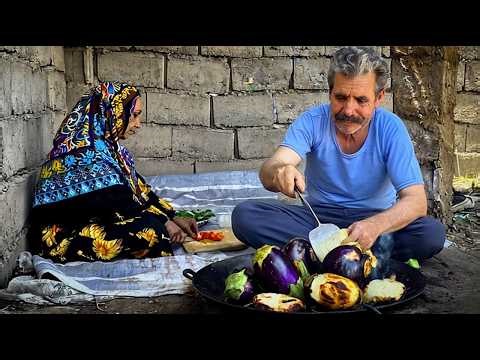 Rural life: building a mud oven and cooking eggplant with firewood - without electricity!