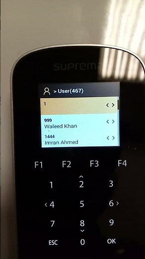 How to delete user from Suprema biometric machine # Suprema #biometric #users #itsupport ‪@huhtech‬
