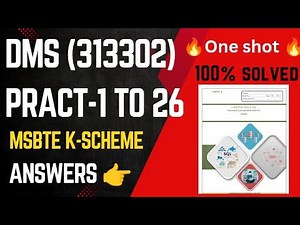 DMS All practical Answers in one shot MSBTE k-scheme || MSBTE || msbte k-scheme #ytshorts#education