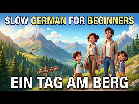 German Story for Beginners 🇩🇪 | Family Trip & Lost in the Forest | A1–A2 Slow German