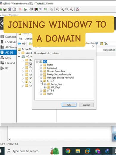 Joining Windows 7 to domain. #gns3 #activedirectory #domaincontroller #windows7 #server #systemadministrator #fyp #foryoupage