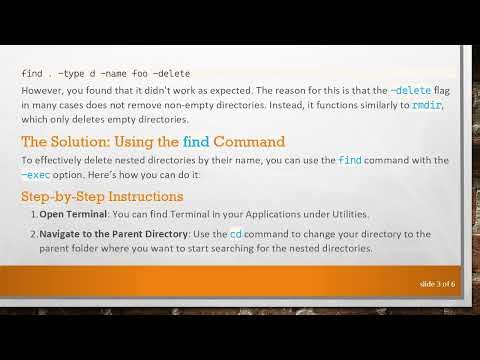 Delete Nested Subdirectories by Name on Mac Using the Command Line