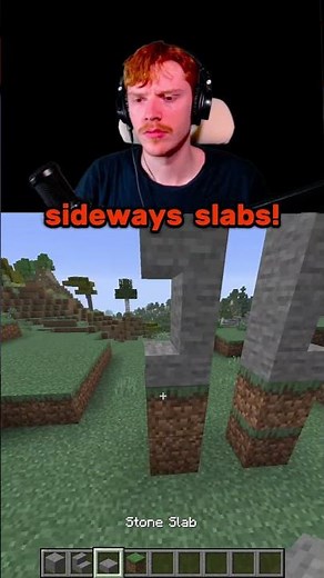 How to make sideways slabs in Minecraft! 🙀
