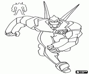 Diamantino, alien de Ben 10 para colorear, pintar e imprimir