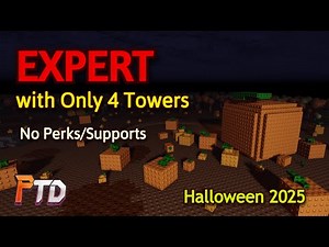 Halloween 2025 Solo Buffed Expert with 4 Towers (No Perks/Supports) | Roblox Planetary Tower Defense