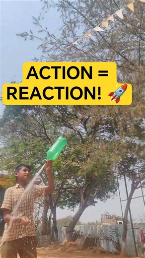 Newton’s Third Law Rocket Experiment 🚀 | Action and Reaction Bottle Science Project for Students