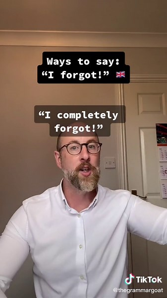 Different Ways to Say 'I Forgot' in English