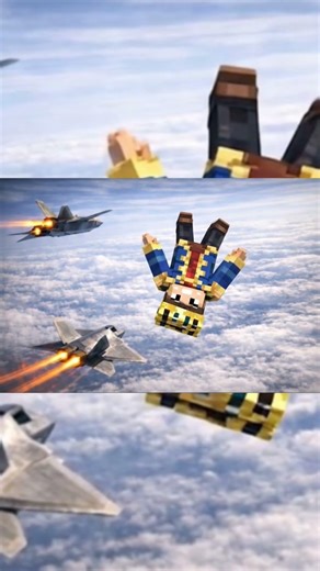 🔥 GamerFleet Minecraft Character Fly in Sky! ☁️🪂 #shorts #minecraft