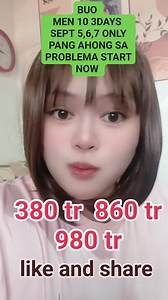 561K views · 9.9K reactions | BUO MEN 10 3DAYS SEPT 5,6,7 ONLY PANG AHONG SA PROBLEMA START NOW #buonumber #m10 #swertreshearingtoday #swertresguide | Amay Melorin Vlogs | Facebook