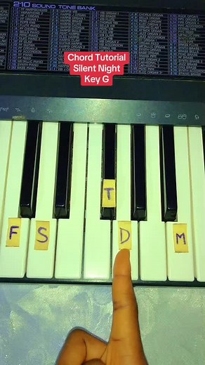 Silent Night Piano Chord Tutorial in G Key