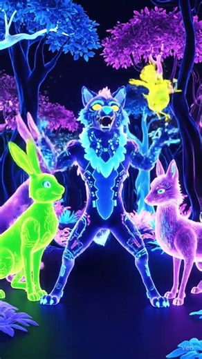 Neon Wolf Becomes a TikTok Star! 😂✨