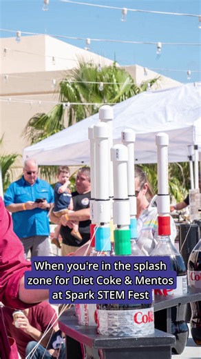 The “splash zone” inspires the 5 stages of science in any who dare stand close. First “Wonder,” then “Anticipation,” followed by “Running-For-Your-Life,” “Acceptance,” and finally “Sticky.” Spark STEM Fest is our biggest event of the year, and the most fun you can have with science in all of Orlando! Get your tickets today. https://www.osc.org/visit/events/spark-stem-fest/ | Orlando Science Center