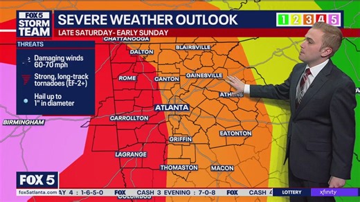 STORM ALERT DAY: Tornadoes, damaging wind, and hail expected in Metro Atlanta