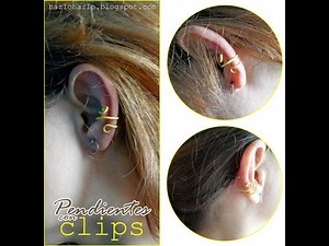 Pendientes hechos con clips.