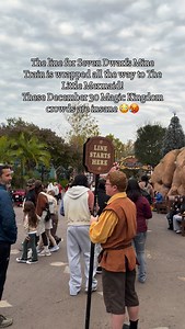 The line for Seven Dwarfs Mine Train is wrapped all the way to The Little Mermaid! These December 30 Magic Kingdom crowds are insane 😳🥵⛏️ Would you wait in line? #disneyworld #magickingdompark #disneycrowds #disneynewyear #disneyholidays | Disney for Foodies