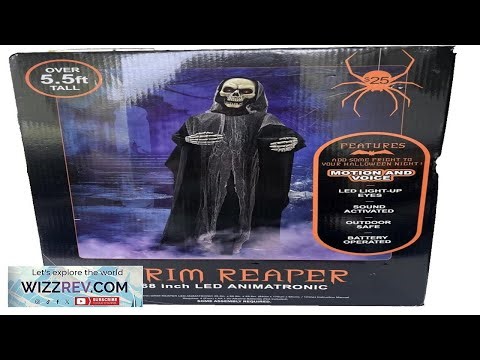 NEW Grim Reaper Animatronic Halloween Sound Voice & Motion Activated Outdoor 68"