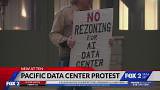 Pacific closed-door data center meeting met with protest
