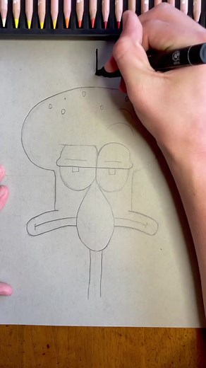 Realistic Squidward Art Gallery with Posca Dibujos