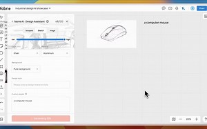 【AI绘画】Fabrie AI设计协作平台功能展示2，让工业设计线稿生成产品效果图，