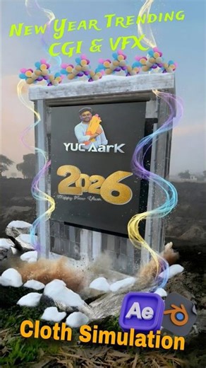 Realistic Cloth Simulation In Blender | After Effects Tracking