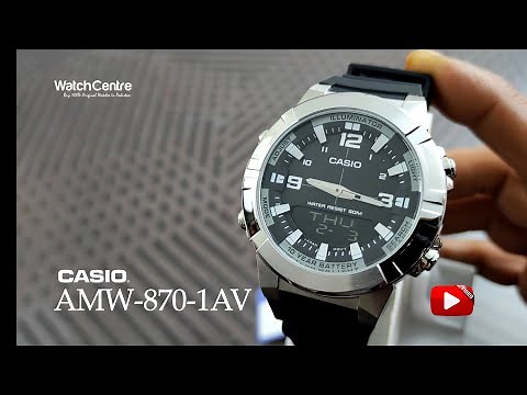 Casio AMW-870-1AV Latest Analog Digital Dual Function Men's Watch World Time