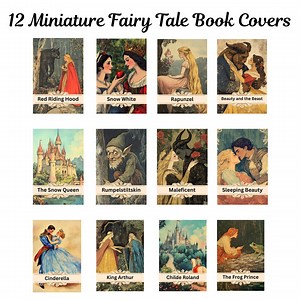 12 Miniature Printable Fairy Tale Book Covers, Premium Collection, 1 12 Scale, Dollhouse, Digital File, PDF, DIY Tiny Books for Mini Library - Etsy