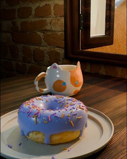 My take on the classic Blender donut tutorial by Blender Guru! (: