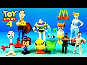 2019 TOY STORY 4 MY BUSY BOOKS STORY BOOK VS McDONALD'S HAPPY MEAL TOYS 10 FIGURINES DISNEY PIXAR