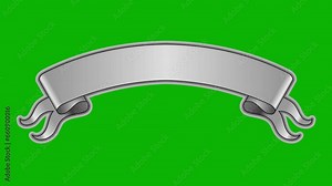 cartoon, animation vintage banners on chroma key