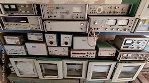 Old telecommunication devices, radio frequency receiver inside telescope RT-32