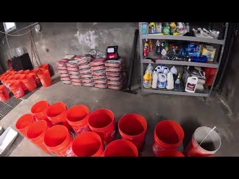 Level concrete floor for basement kitchenette setup