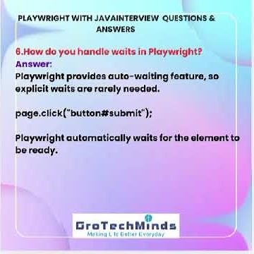 Top 10 Playwright with Java Interview Questions & Answers | Automation Testing (SDET/QA)