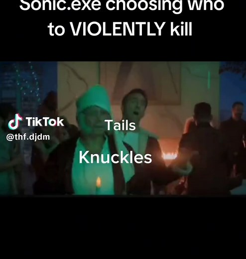 Sonic.exe choosing who to kill in this horror meme