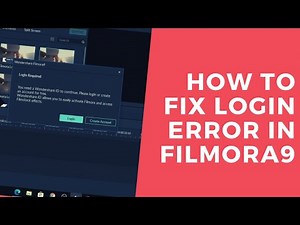 HOW TO FIX LOGIN ERROR IN FILMORA 9