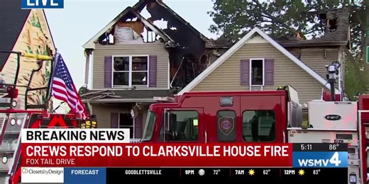 Crews respond to Clarksville house fire