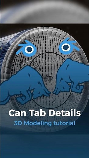 Blender 3D Modeling – Can Tab Details (Red Bull Can Part 9)