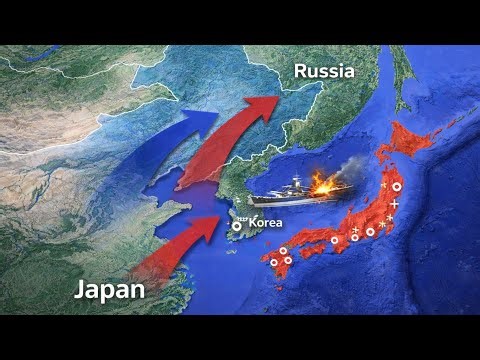 Japan vs Russia 1904 — Full War Google Map Animation.