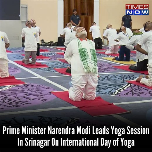 1.2K views | #WATCH | Prime Minister Narendra Modi performs Yoga at Sher-i-Kashmir International Conference Centre (SKICC) in Srinagar on International Day of Yoga. #InternationalYogaDay #PMModi | TIMES NOW | Facebook