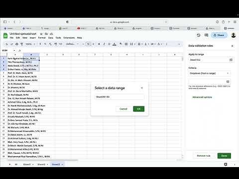 Mudahnya Membuat Dropdown List Beda Sheet di Excel