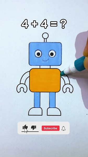 Draw and color a robot #colourful #art #draw #color #sketch