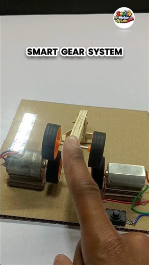 SMART GEAR SYSTEM THAT SPINS A MOTOR AND LIGHTS A BULB